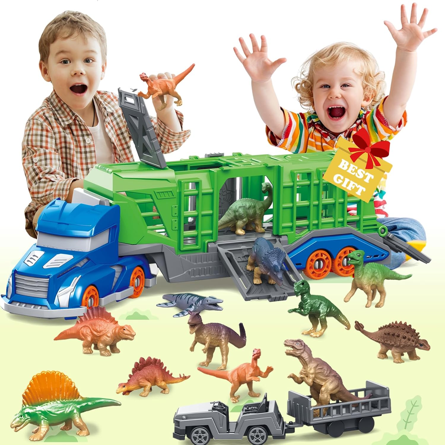 Dinosaur Animal Transport Vehi - Kids Toys 3 Year Old 评论和价格