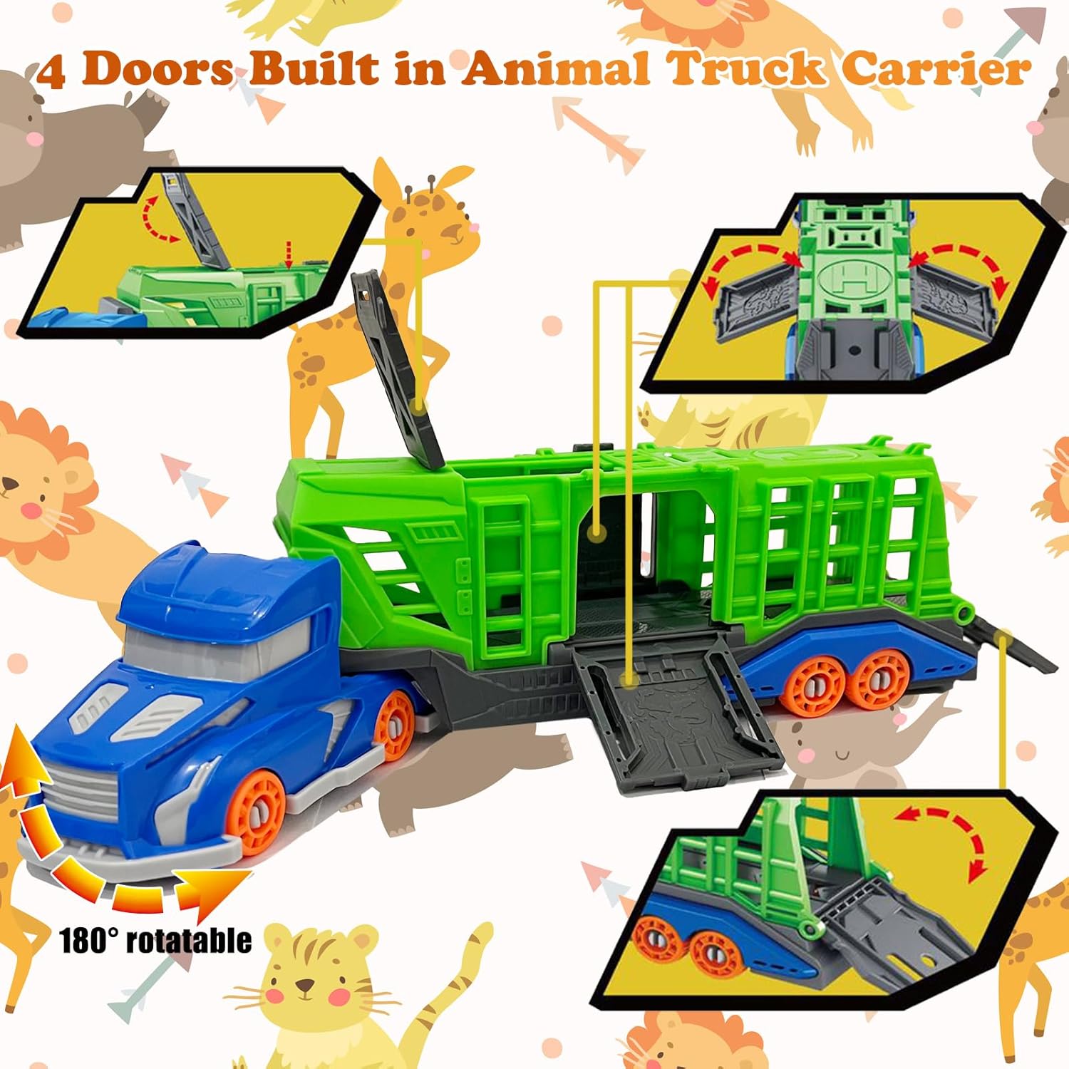 Dinosaur Animal Transport Vehi - Kids Toys 3 Year Old 评论和价格